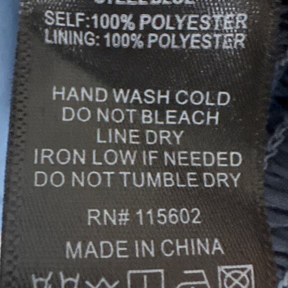 All in Favor Flutter Sleeve Satin Corset Top in Steel Blue Size XL NWT Coquette - Picture 7 of 7